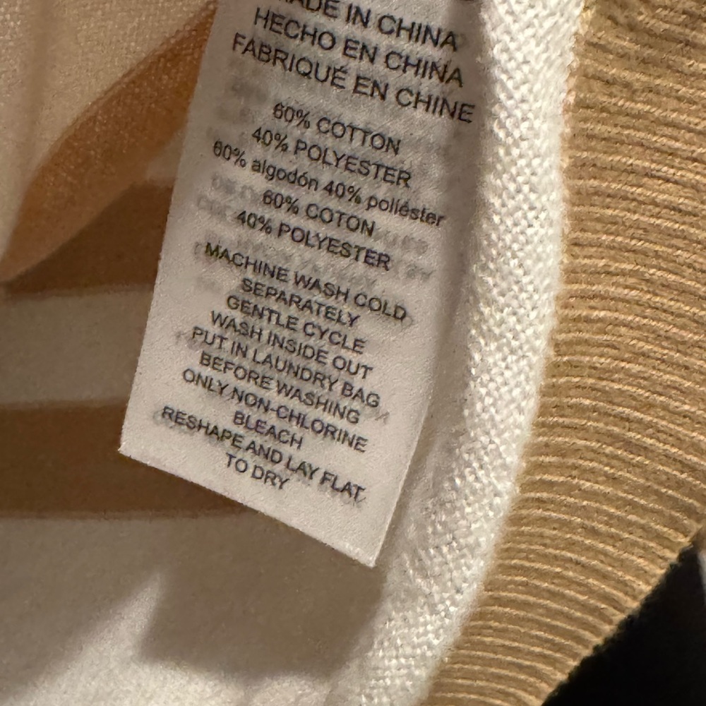 Michael Kors button cardigan, Beige and White petite s - Picture 3 of 8